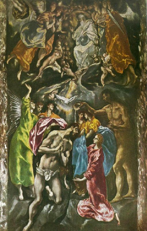El Greco baptism of christ oil painting image